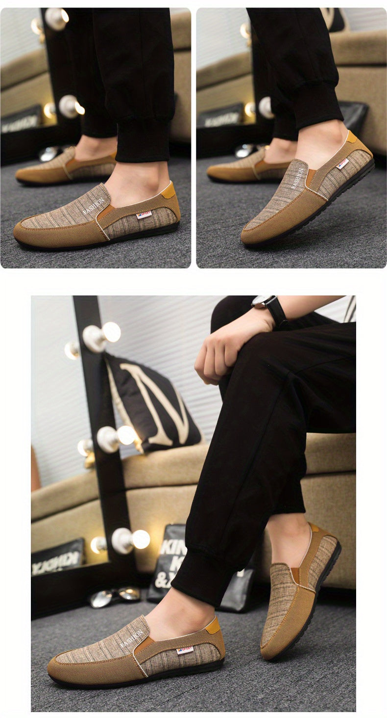 Men’s All-Season Lightweight Canvas Sneakers – Breathable Low-Top Casual Sport Shoes with Non-Slip Rubber Sole, Wear-Resistant & Comfortable for All-Day Walking