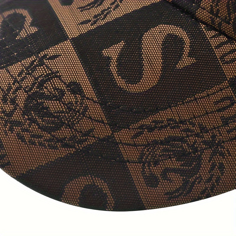 Men’s Casual Baseball Cap – Lightweight Cotton-Blend Trucker Hat with Alphabet Print Visor for Daily Streetwear