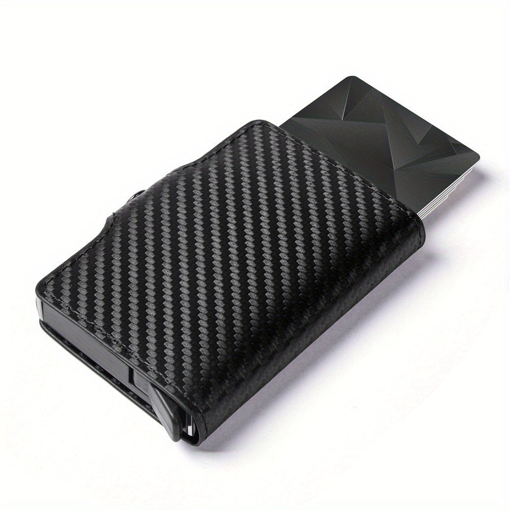 Premium Business Aluminum Alloy RFID Blocking Card Holder Men'S Wallet Large Capacity Card Case Minimalist Design Men'S RFID Aluminum Card Holder Wallet for 12 Cards