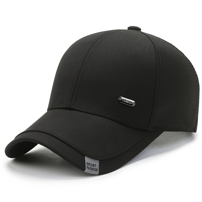 Middle-aged And Elderly Men's Baseball Cap with A Hard Top, New Spring And Autumn Style, High-end Feel, Big Head, Sun Protection, Dad's Baseball Cap, Simple And Versatile for Outdoor Sports, Old for Man's Cap