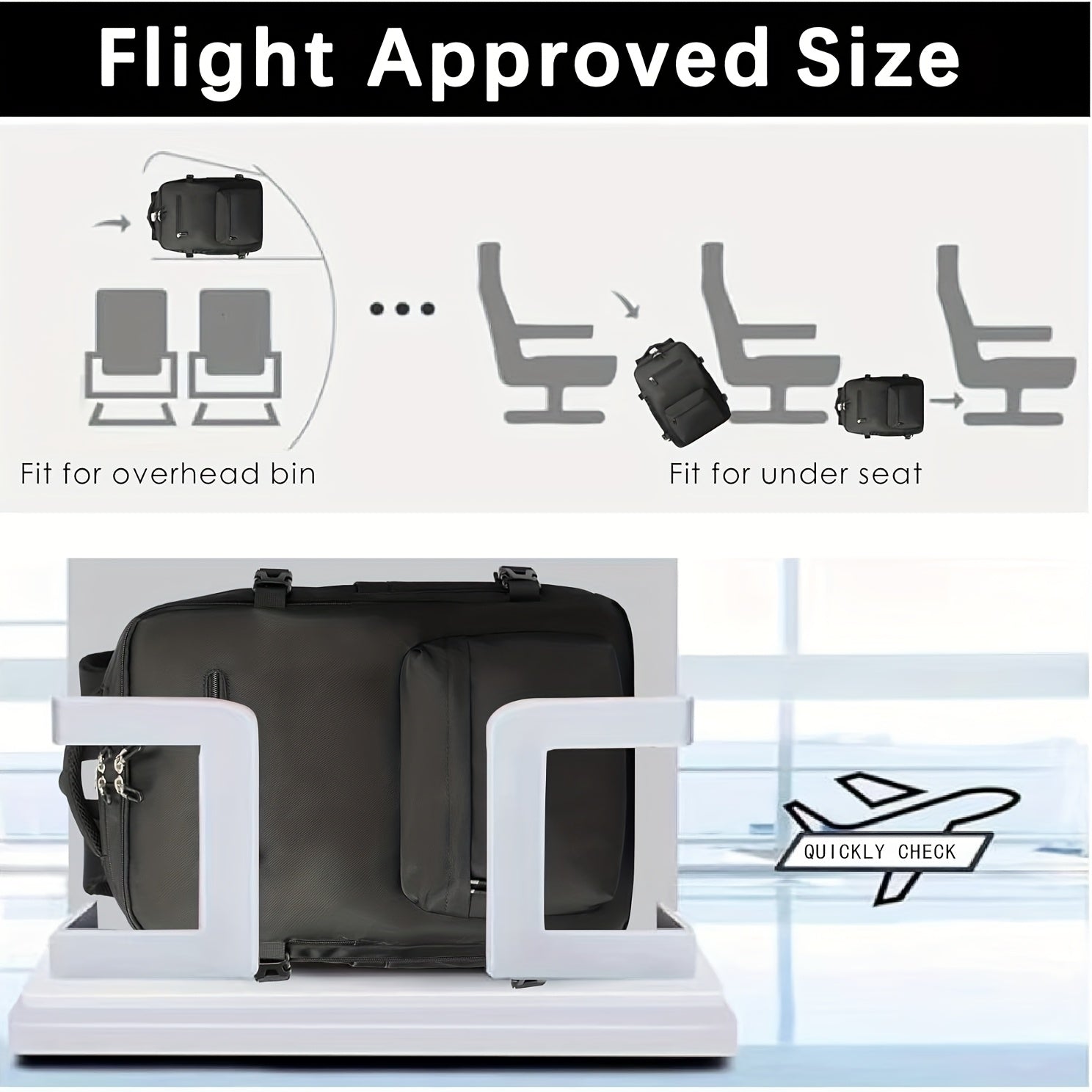 MSBAG Large Travel Backpack with USB Port & Laptop Compartment – TSA-Approved Carry-On, Shoe Pocket, Heavy-Duty Black Hiking & Business Weekender Bag