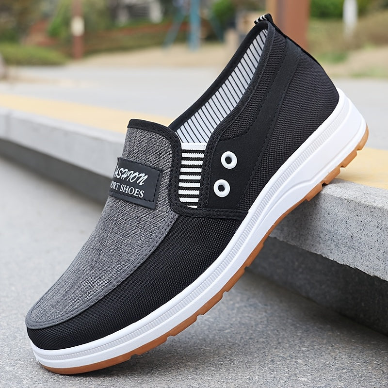 Men’s & Women’s Breathable Slip-On Sneakers – Lightweight Low-Top Trainers with TPU Sole, Solid Color Casual Running & Walking Shoes