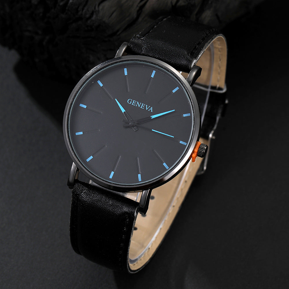 Men’s Luxury 4-Piece Gift Set – Black Business Belt, Watch, Wallet & Fashion Glasses in Red Gift Box for Birthday, Christmas, Halloween & Thanksgiving