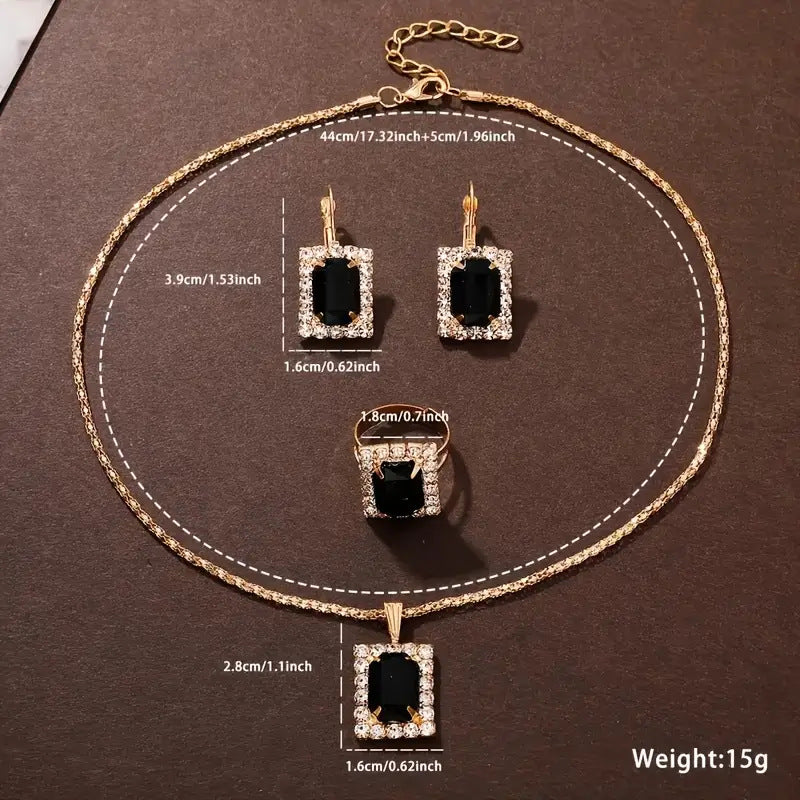 DITURUBY 5pcs Luxury Bohemian Women’s Jewelry & Watch Set – 14K Gold Plated Boho Necklace, Earrings, Ring & Dress Watch for Daily Wear & Party Outfits