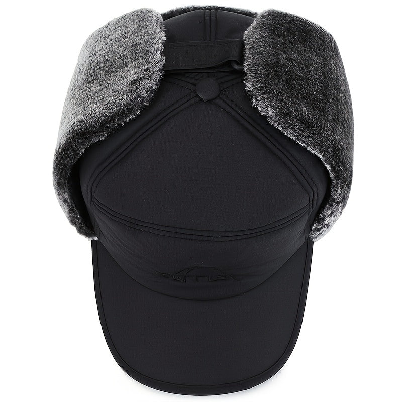 Unisex Winter Ski Hat with Detachable Face Mask & Windproof Earmuffs – Fleece-Lined Full Face Coverage for Skiing, Snowboarding, Cycling & Ice Skating