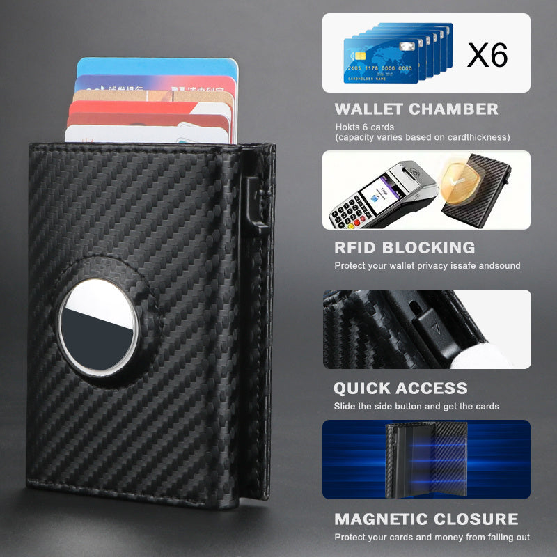 2pcs Minimalist Wallet for Men, Cowhide Leather Ratchet Belt Men, Slim RFID Wallet I Scratch Resistant, Matte Credit Card Holder & Money Clip, Easily Removable Money & Cards, Men's Wallets