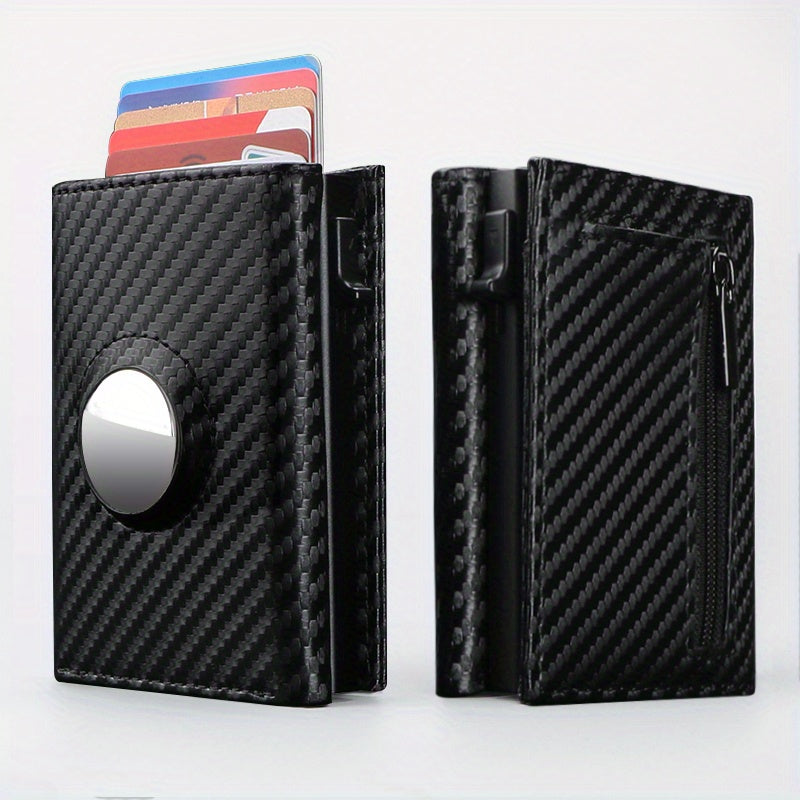 2pcs Minimalist Wallet for Men, Cowhide Leather Ratchet Belt Men, Slim RFID Wallet I Scratch Resistant, Matte Credit Card Holder & Money Clip, Easily Removable Money & Cards, Men's Wallets