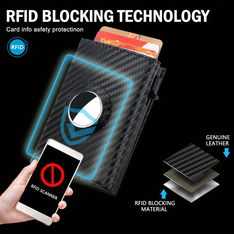 2pcs Minimalist Wallet for Men, Cowhide Leather Ratchet Belt Men, Slim RFID Wallet I Scratch Resistant, Matte Credit Card Holder & Money Clip, Easily Removable Money & Cards, Men's Wallets