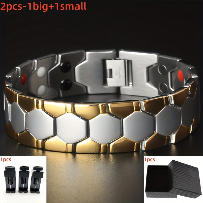 Women’s Titanium Steel Magnetic Bead Bracelet – 14K Gold Plated Spherical Magnet Fashion Bracelet, Simple & Luxurious Gift for Family and Friends