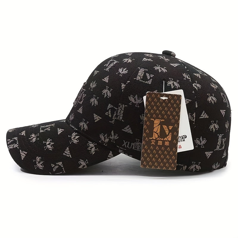 Unisex Luxury 3D “V” Embroidered Dome Cap – Lightweight All-Season Curved Brim Hat, Elegant Gift for Christmas & Valentine’s Day