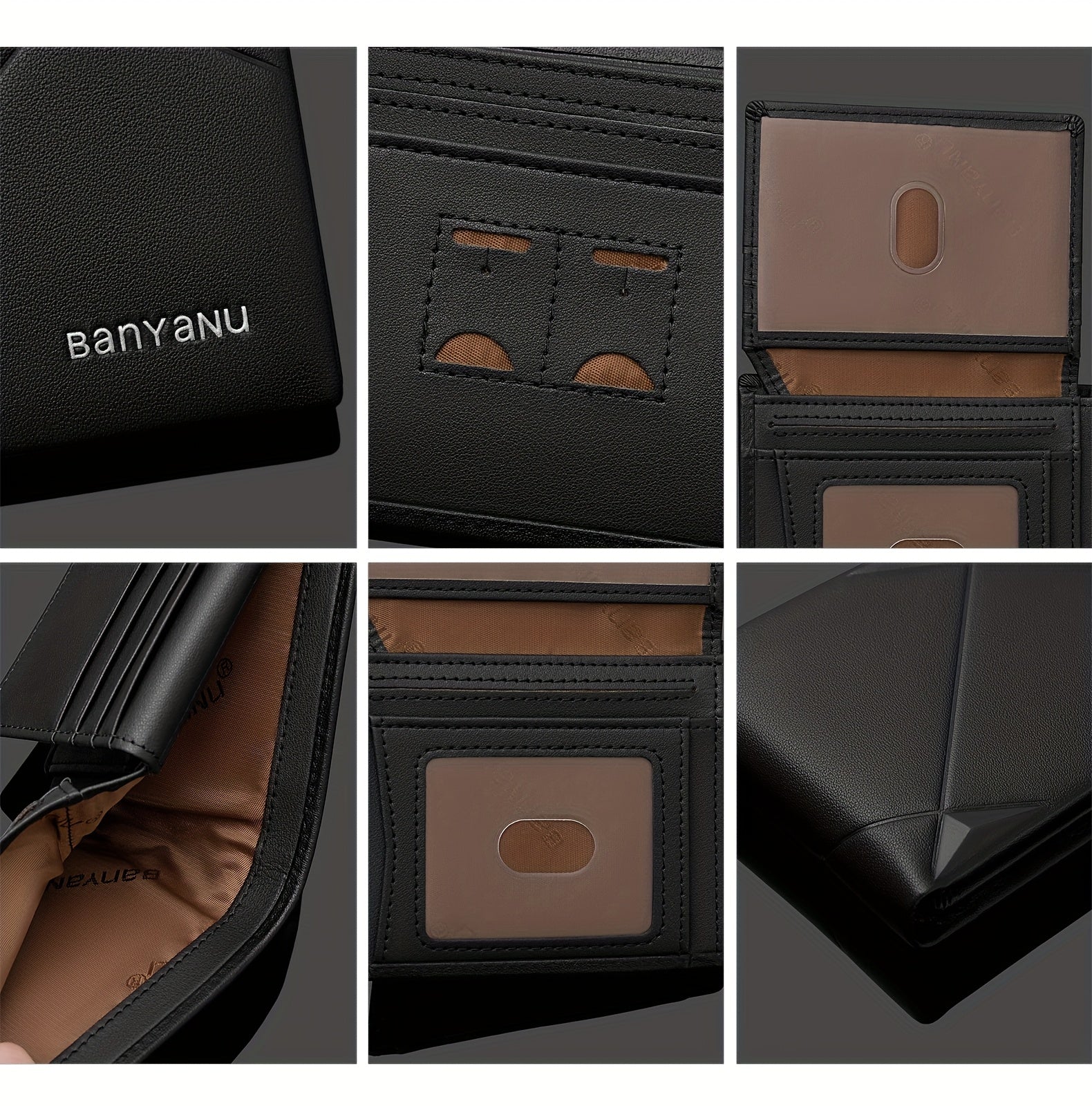 BANYANU Men’s Genuine Top-Grain Leather Wallet – Vintage RFID Blocking Large Capacity Wallet with 11 Card Slots, Perfect Father’s Day Gift