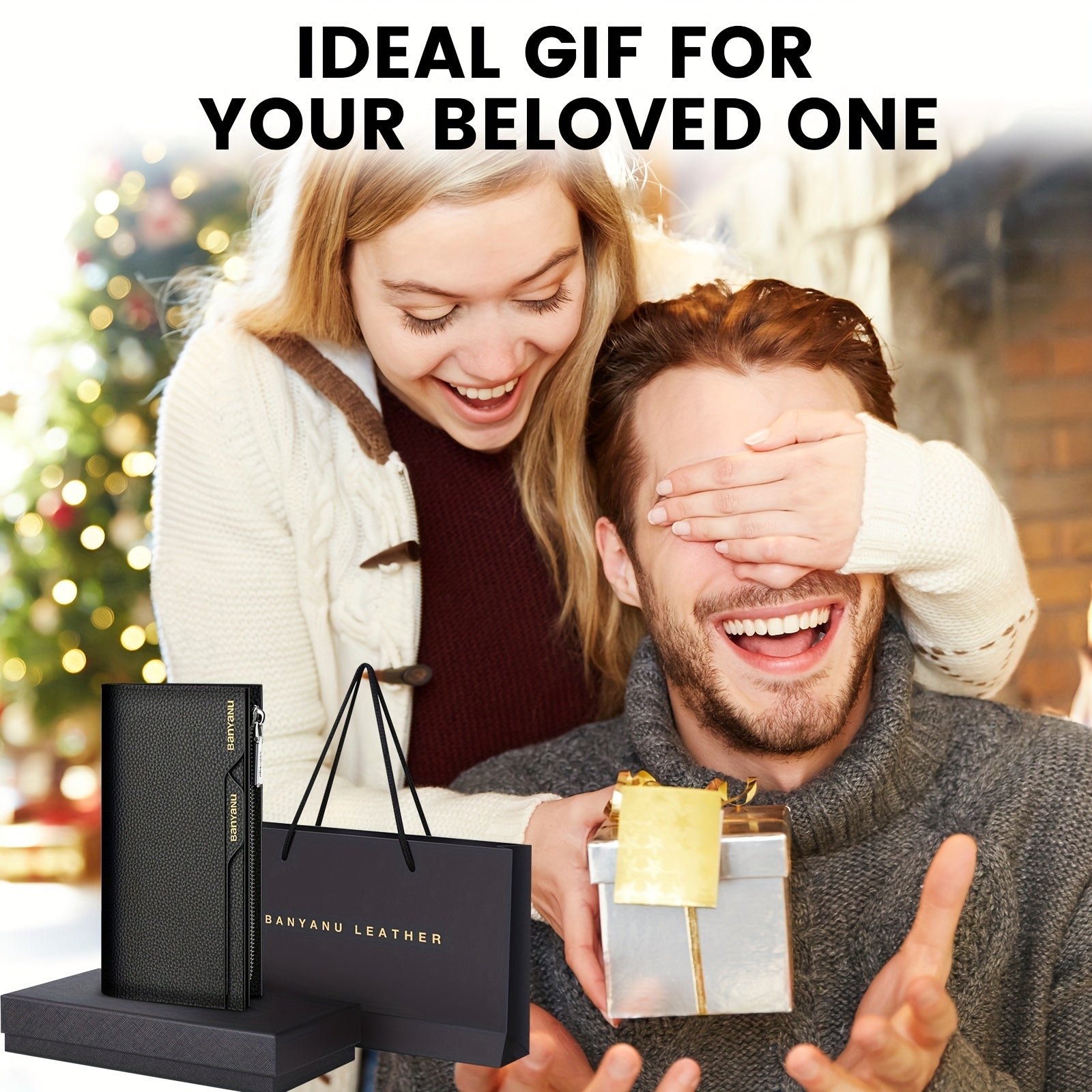 BANYANU Men’s RFID Blocking Long Leather Wallet – Top Grain Clutch with 25 Card Slots, Phone Pocket, Wristlet & Snap Closure