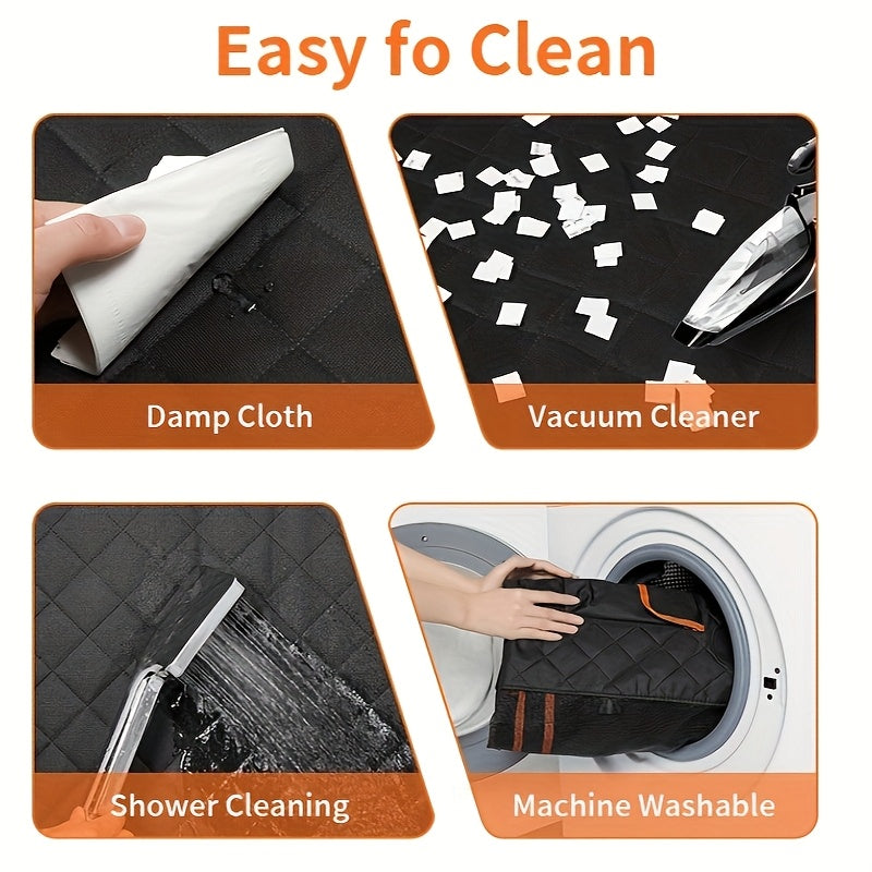 FUYFA Heavy-Duty Dog Seat Cover Hammock – Waterproof, Scratch-Resistant Rear Seat Protector for Cars, Trucks & SUVs, Non-Slip Pet Car Mat & Trunk Cushion