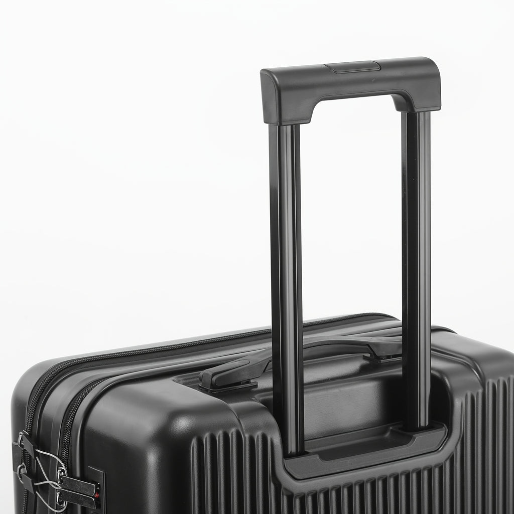 20" Hard Shell Carry-On Spinner Suitcase with TSA-Style Combination Lock – ABS+PC Lightweight Luggage with USB Port, Red & Black Travel Boarding Case for Daily Use