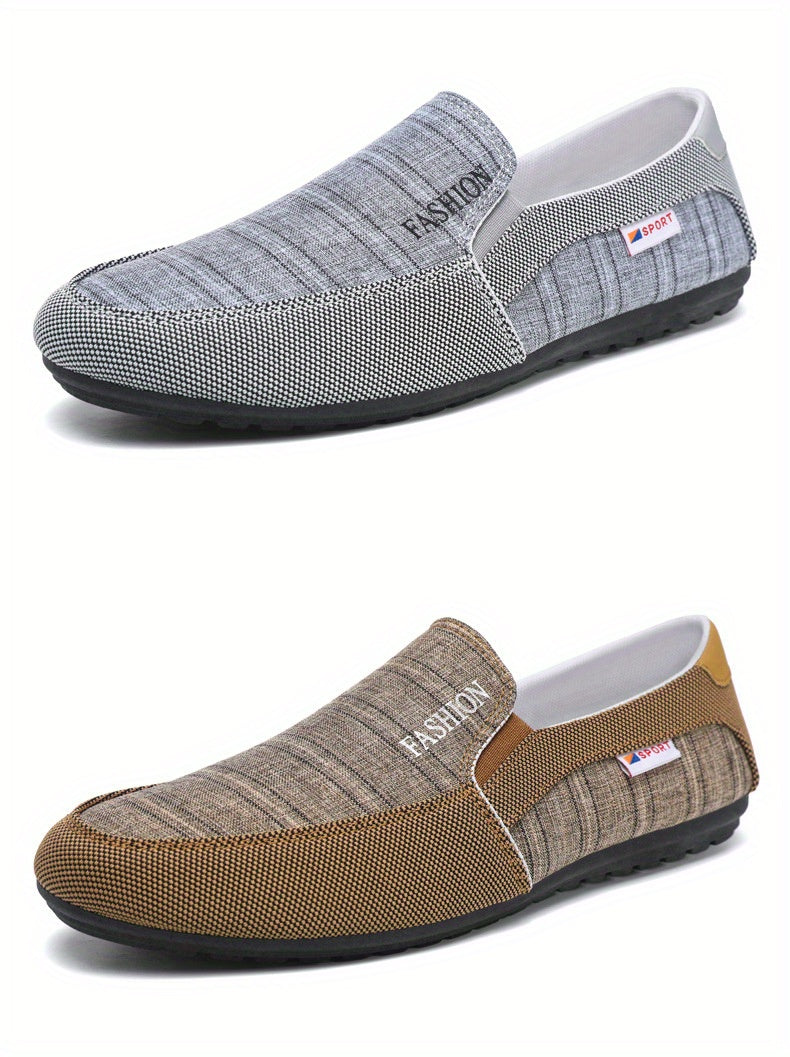 Men’s All-Season Lightweight Canvas Sneakers – Breathable Low-Top Casual Sport Shoes with Non-Slip Rubber Sole, Wear-Resistant & Comfortable for All-Day Walking