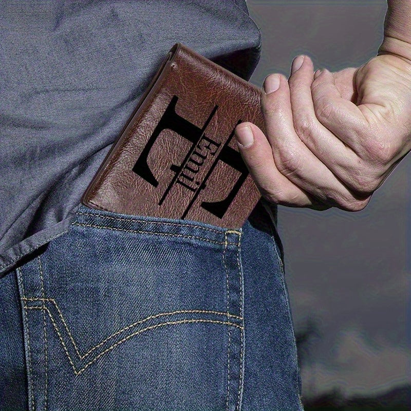 3pcs Custom Men’s Wallet, Belt & Keychain Gift Set – Personalized Name/Letter PU Leather Set for Father’s Day, Weddings, Birthdays & Graduation – Unique Gift for Son, Boyfriend, Friend & Classmate