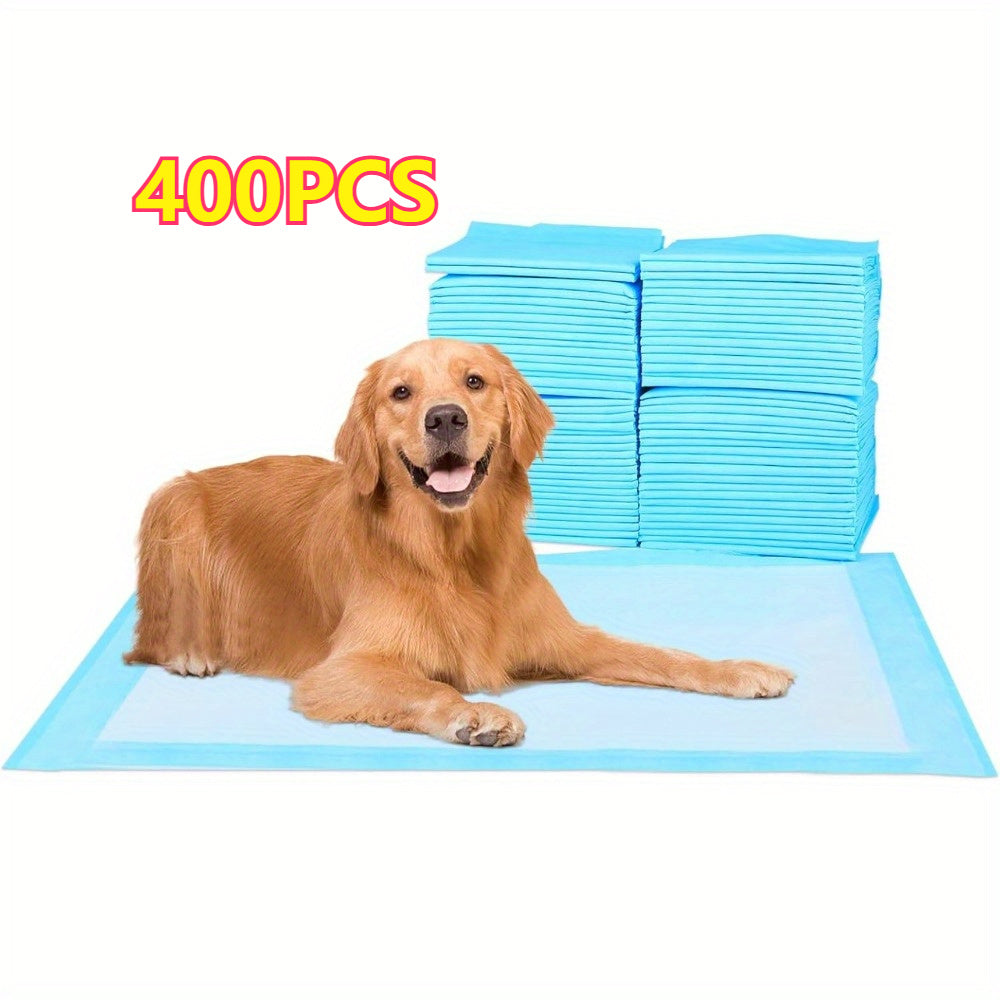 Super Absorbent Waterproof Dog Pee Pads 23.6" x 23.6" – 50/100/200/300/400 Pack Puppy Training Pads for Housebreaking, Pet Toilet Use, Leak-Proof & Odor Control