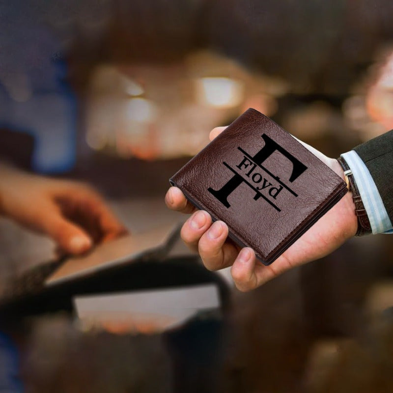 3pcs Custom Men’s Wallet, Belt & Keychain Gift Set – Personalized Name/Letter PU Leather Set for Father’s Day, Weddings, Birthdays & Graduation – Unique Gift for Son, Boyfriend, Friend & Classmate