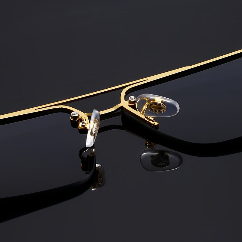 4pcs Unisex Retro Square Fashion Glasses – Frameless Double-Bridge Decorative Eyeglasses, Polycarbonate Frame & Resin Lenses for Parties, Photos & Cosplay