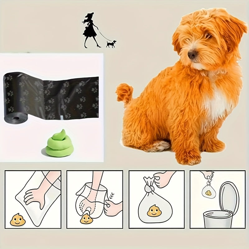 450pcs Dog Poop Bags with Dispenser – 30 Rolls Thickened Leak-Proof Pet Waste Bags, Portable Holder for Outdoor Walks, Travel & Hiking