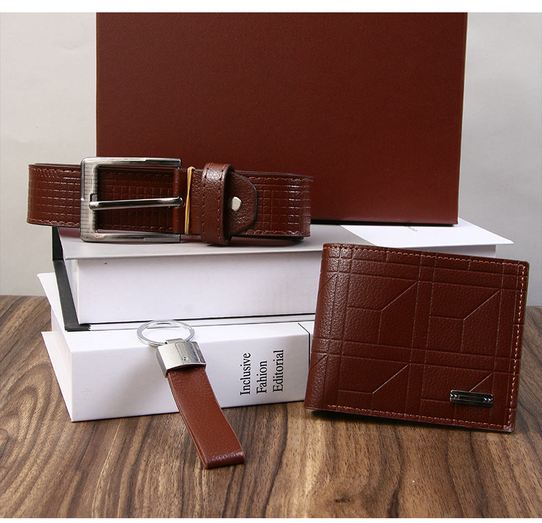 Men’s Luxury Business Gift Set – Two-Layer Cowhide Wallet & Dress Watch Combo – Premium Accessory Bundle for Boyfriend, Husband, Dad – Ideal Christmas & Valentine’s No-Regret Gift