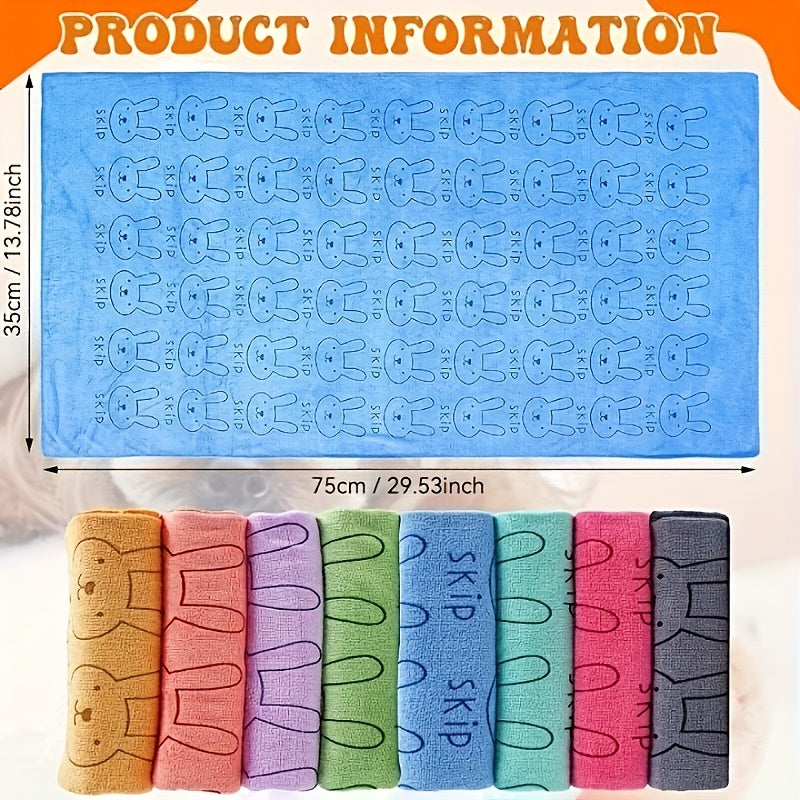 6pcs Quick-Drying Microfiber Dog Towels – Super Absorbent Pet Bath & Grooming Set for Small, Medium & Large Dogs, Lightweight & Durable Polyester