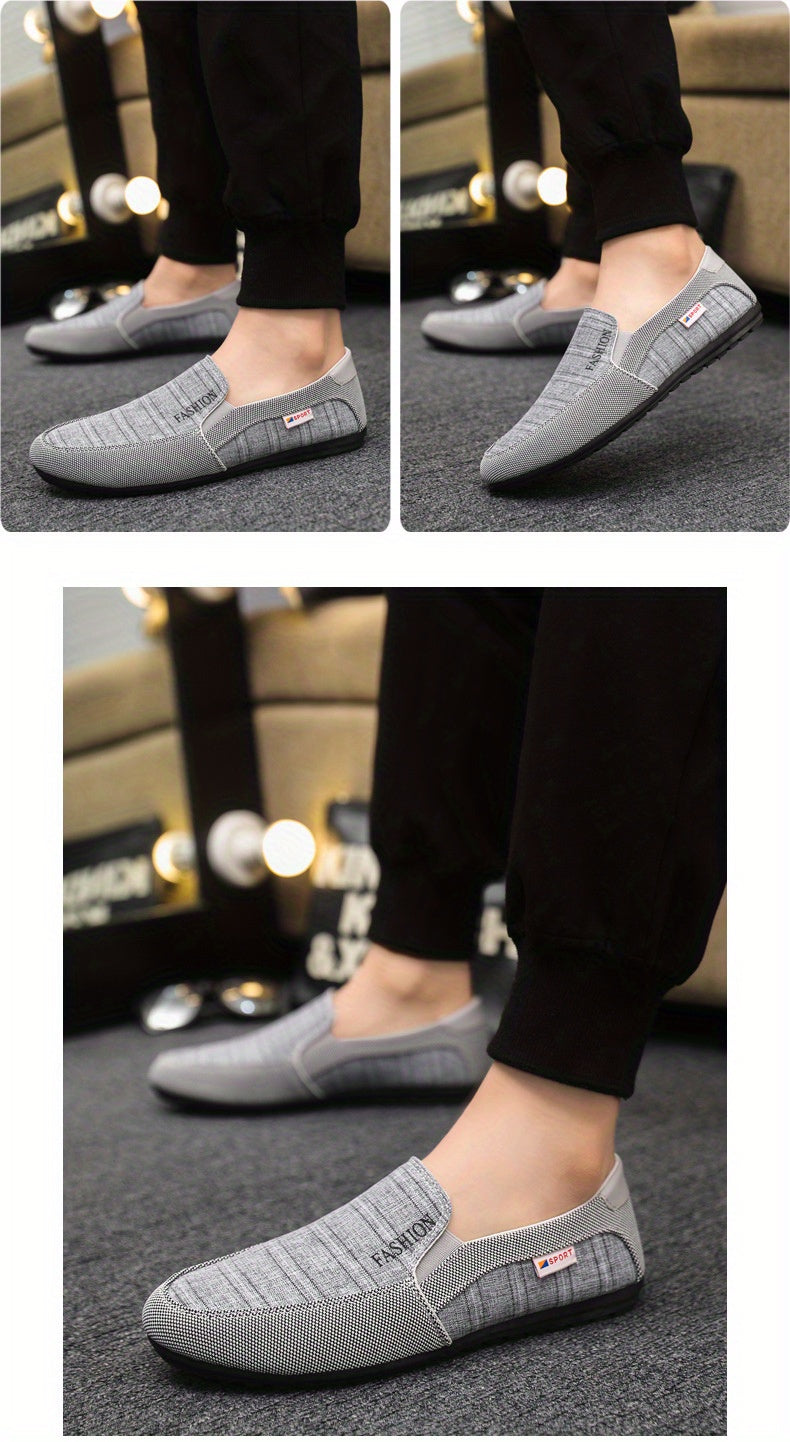 Men’s All-Season Lightweight Canvas Sneakers – Breathable Low-Top Casual Sport Shoes with Non-Slip Rubber Sole, Wear-Resistant & Comfortable for All-Day Walking