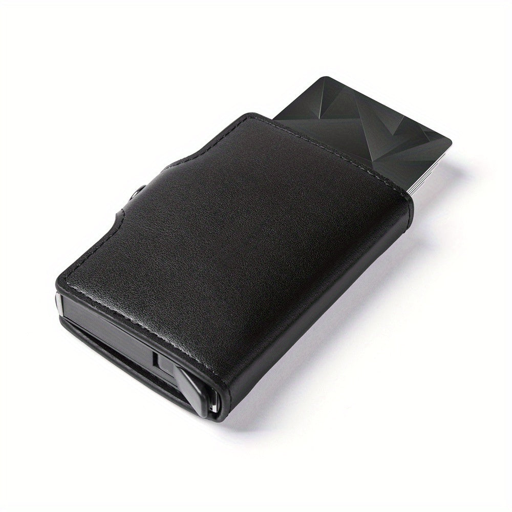 Premium Business Aluminum Alloy RFID Blocking Card Holder Men'S Wallet Large Capacity Card Case Minimalist Design Men'S RFID Aluminum Card Holder Wallet for 12 Cards