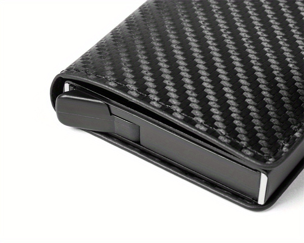 Premium Business Aluminum Alloy RFID Blocking Card Holder Men'S Wallet Large Capacity Card Case Minimalist Design Men'S RFID Aluminum Card Holder Wallet for 12 Cards