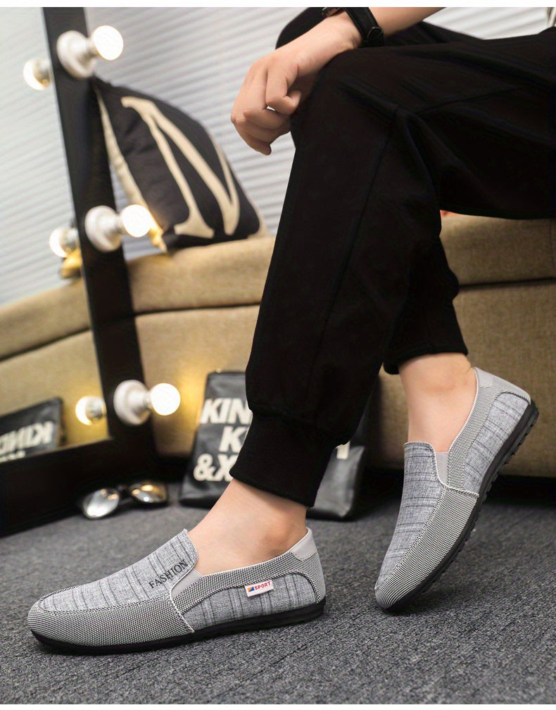 Men’s All-Season Lightweight Canvas Sneakers – Breathable Low-Top Casual Sport Shoes with Non-Slip Rubber Sole, Wear-Resistant & Comfortable for All-Day Walking