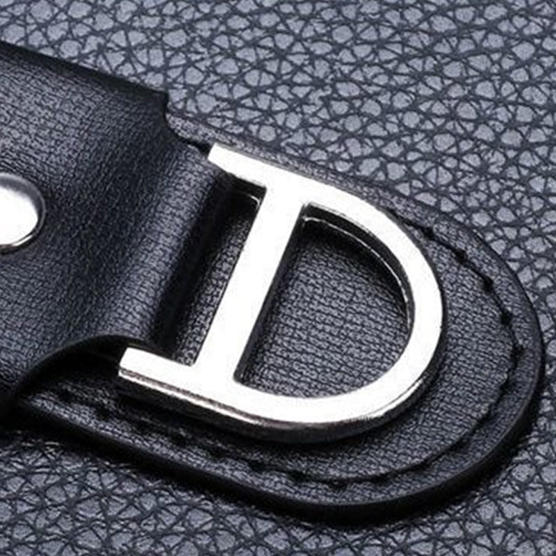 Unisex Black Crossbody Bag with Adjustable Strap – Compact PU Leather Vertical Shoulder Messenger Bag for Men & Women, Casual & Business Travel