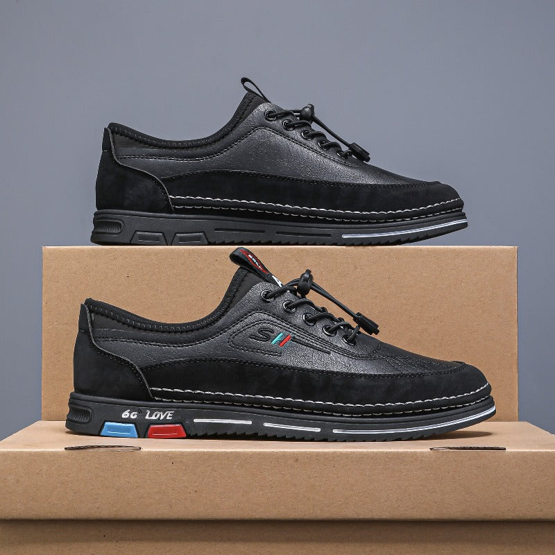 Men’s Slip-Resistant Running Shoes – zhenyuezu Grey/Black Low-Top Sneakers with PU Upper, PVC Sole & EVA Cushioning for Gym, Jogging, Hiking & Daily Streetwear