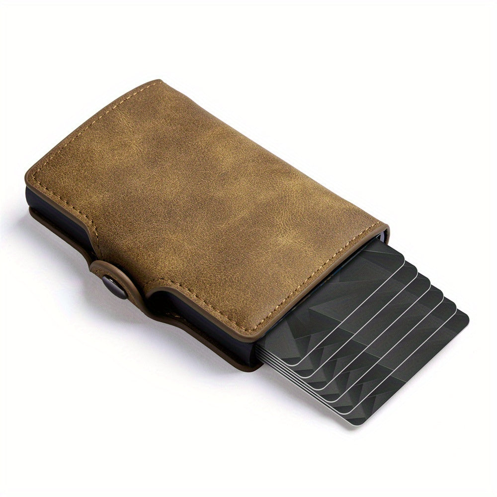 Premium Business Aluminum Alloy RFID Blocking Card Holder Men'S Wallet Large Capacity Card Case Minimalist Design Men'S RFID Aluminum Card Holder Wallet for 12 Cards