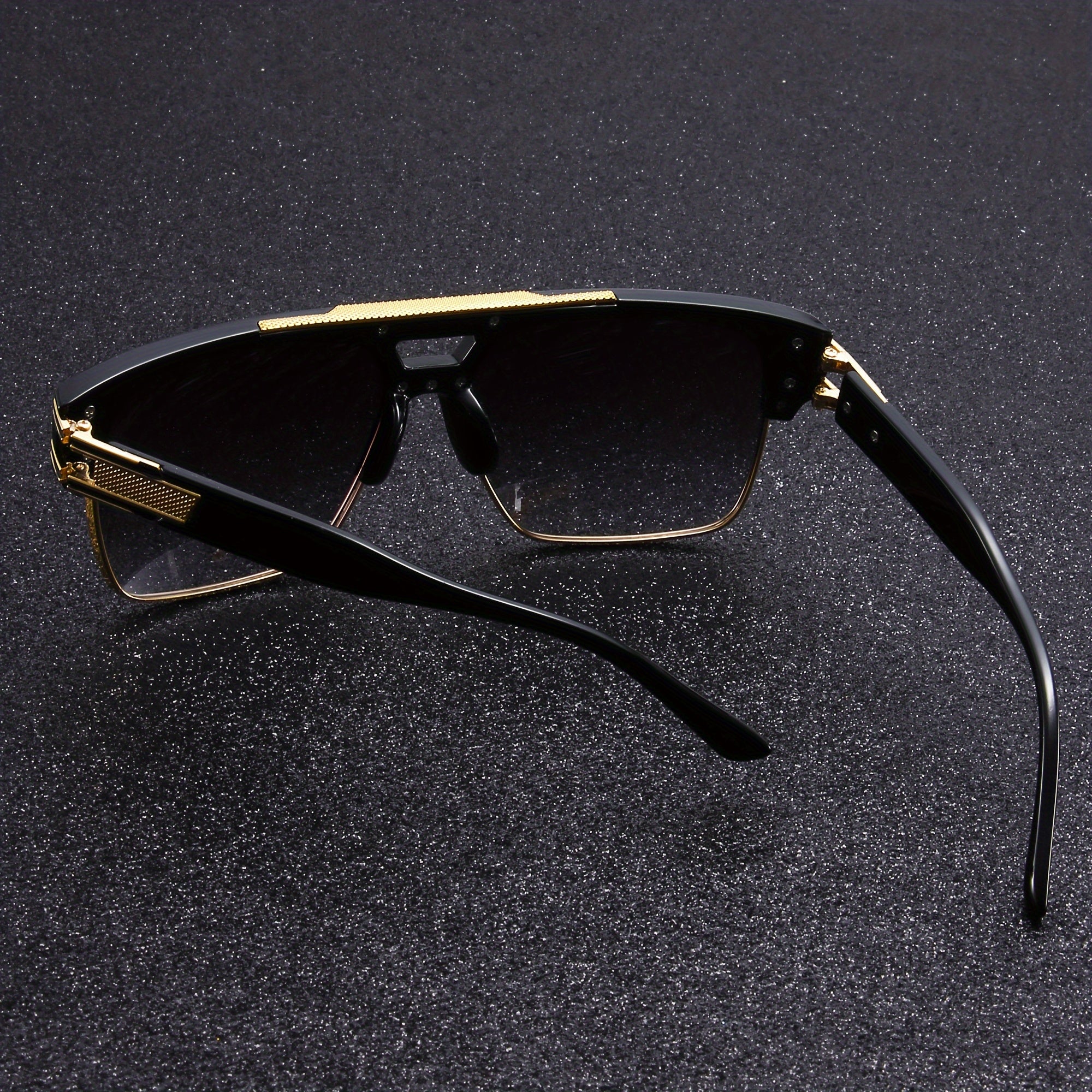 Retro Metal Half Frame Glasses for Women & Men - Oversized Lightweight Design with Sturdy Metal Hinge, Polycarbonate Frame & PC Lens, Retro Style for Parties, Casual Wear & Activities