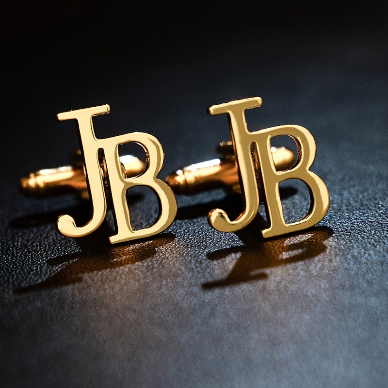 Personalized Stainless Steel Name Cufflinks – Custom Letter & Initial Nameplate Cufflinks, Simple Gentleman Suit Shirt Jewelry, Gift for Thanksgiving & Christmas