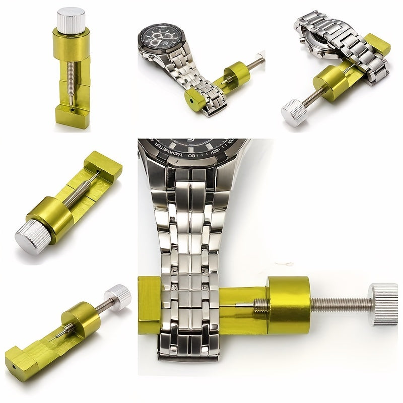 All-Metal Watch Band Link Pin Remover – Adjustable Strap Link Removal Tool with 3 Pins for DIY Watch Repair & Sizing, Gift-Ready Watch Repair Tool