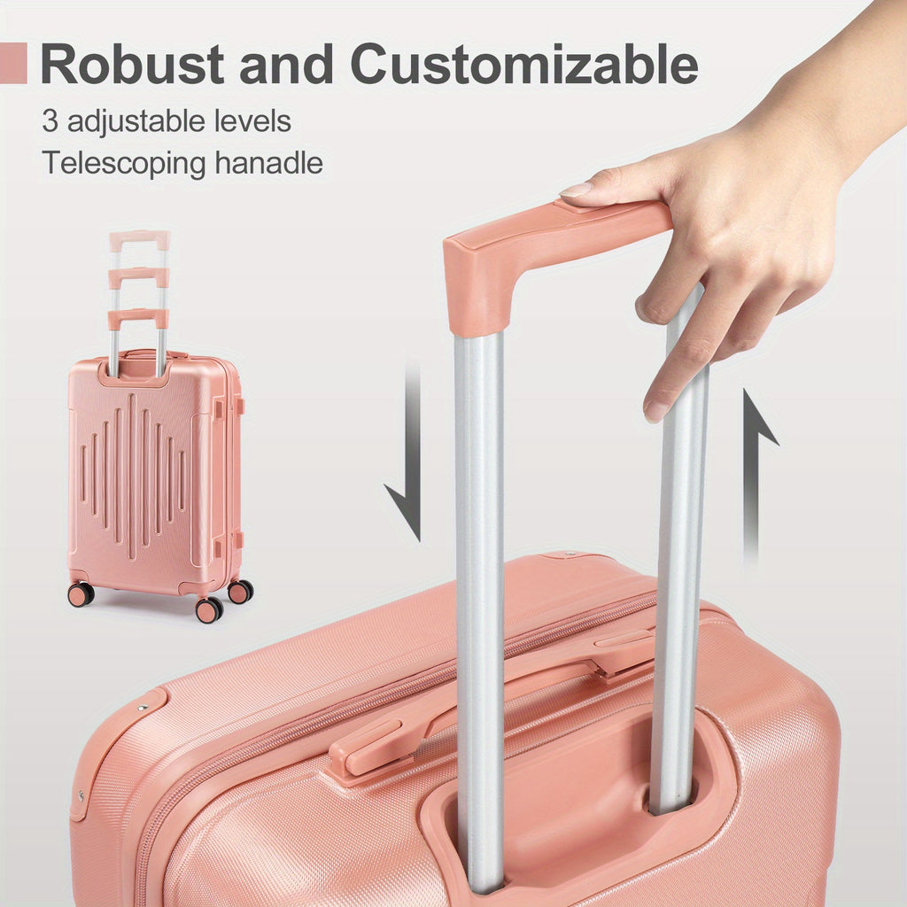 3pcs Luggage with Corner Protectors, 20/ 24/ 28-Inch, Durable Hard Shell, 360 Spinner Wheels, with TSA Lock, Multifunctional Large Capacity, Lightweight Travel Suitcase