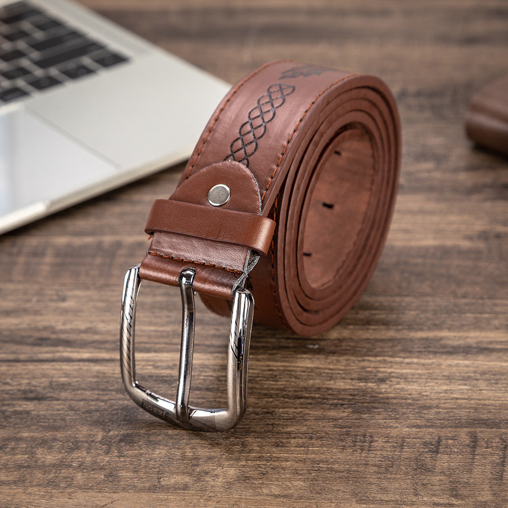 Men'S Gift Set Father'S Day Gift Beautifully Wrapped Watch + Wallet Belt Set Creative Combo Set