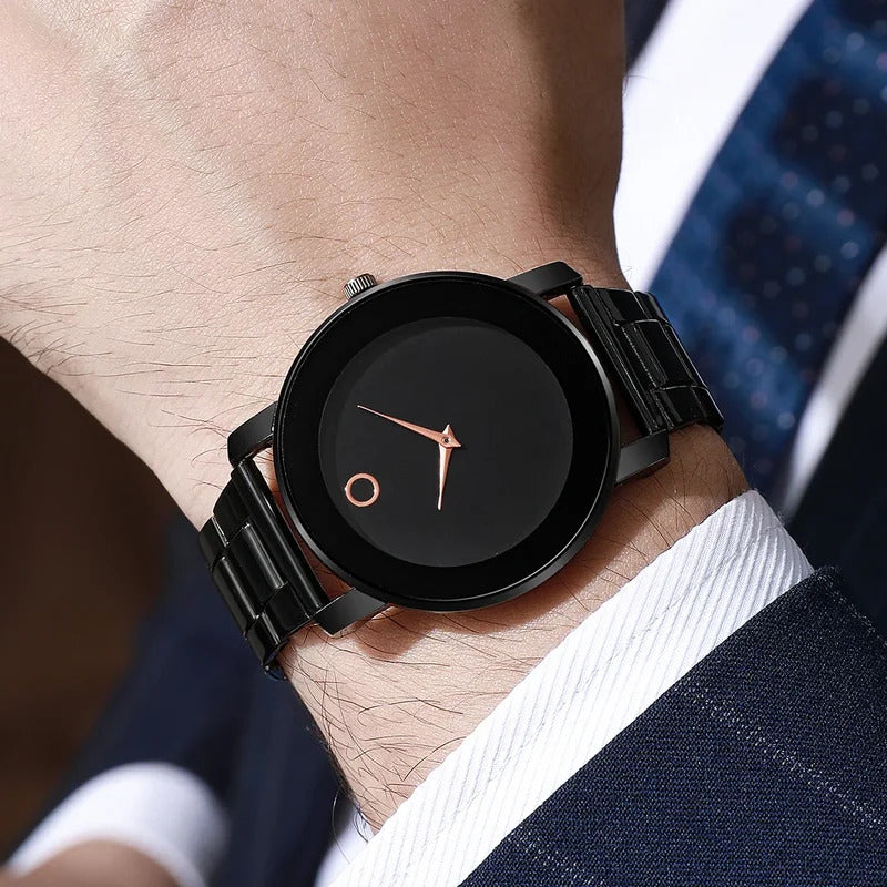 3pcs Men’s Business Watch Set – Slim Alloy Strap Quartz Dress Watches, Minimalist Round Analog Wristwatches, Battery Powered, No App or Subscription Required