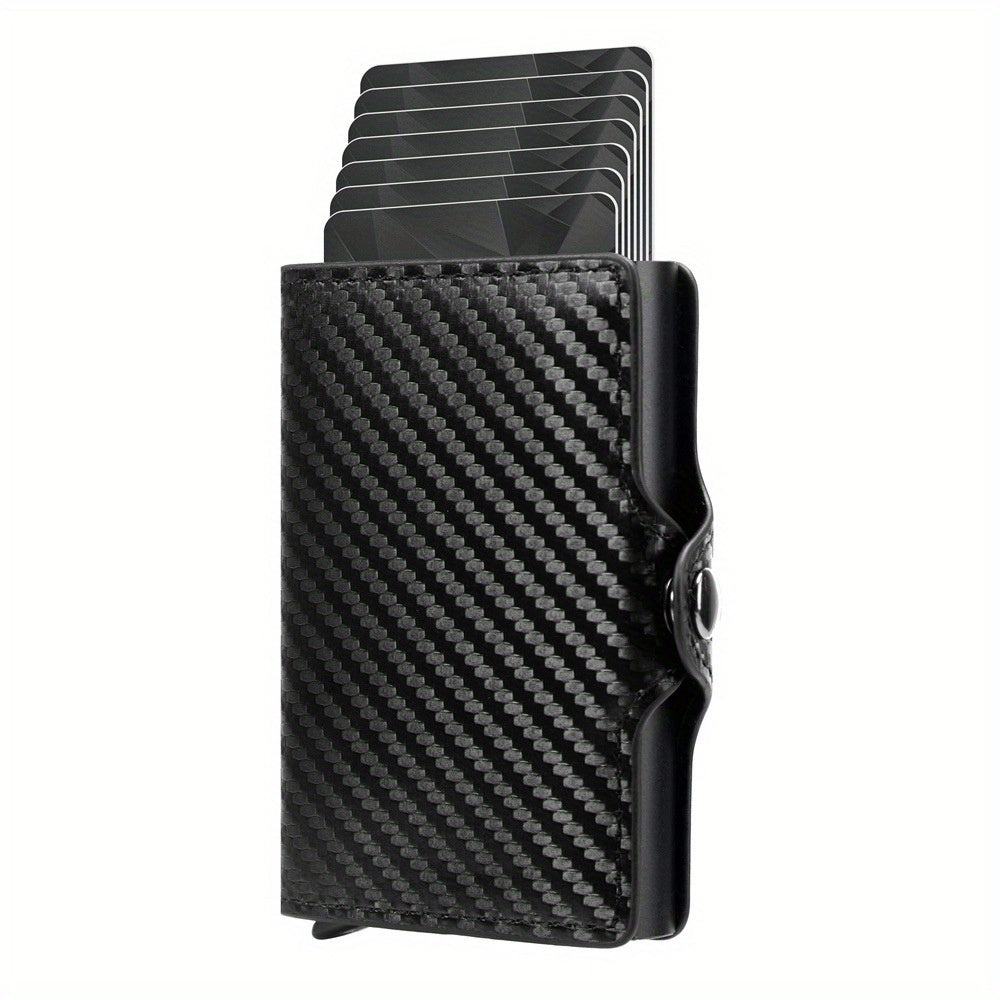 Premium Business Aluminum Alloy RFID Blocking Card Holder Men'S Wallet Large Capacity Card Case Minimalist Design Men'S RFID Aluminum Card Holder Wallet for 12 Cards