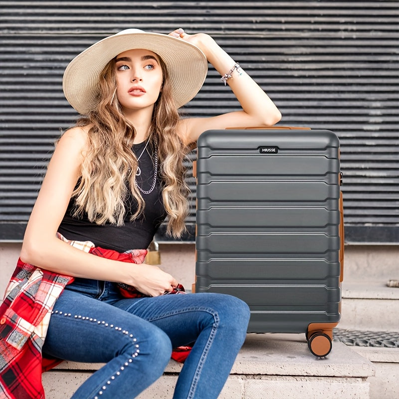 Luggage Sets 3pcs, Carry On Luggage 20 Inch With Spinner Wheels, PC Hardside Suitcase Set With TSA Lock, Durable Carry On Suitcase With Travel Backpack For Men Women