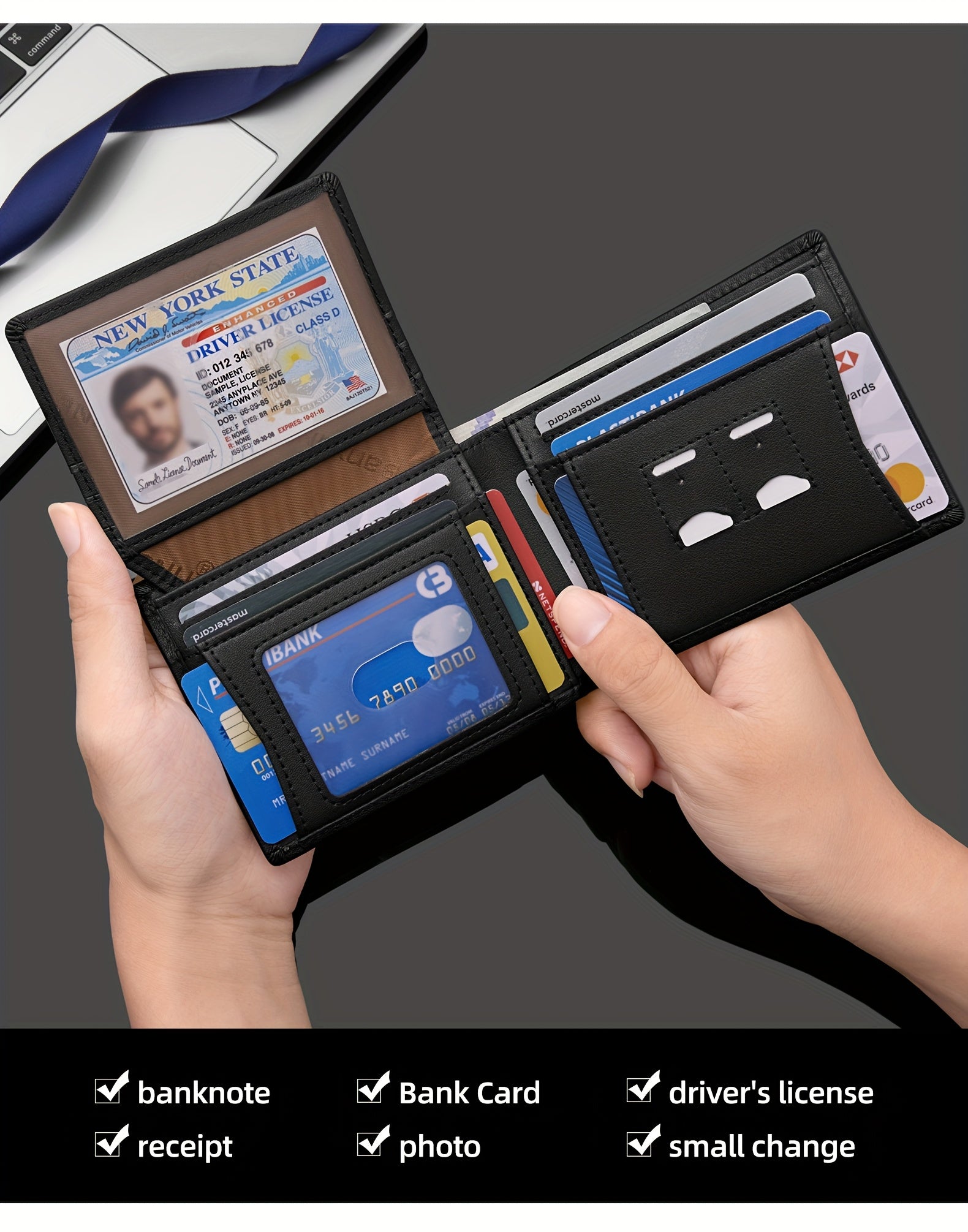 BANYANU Men’s Genuine Top-Grain Leather Wallet – Vintage RFID Blocking Large Capacity Wallet with 11 Card Slots, Perfect Father’s Day Gift