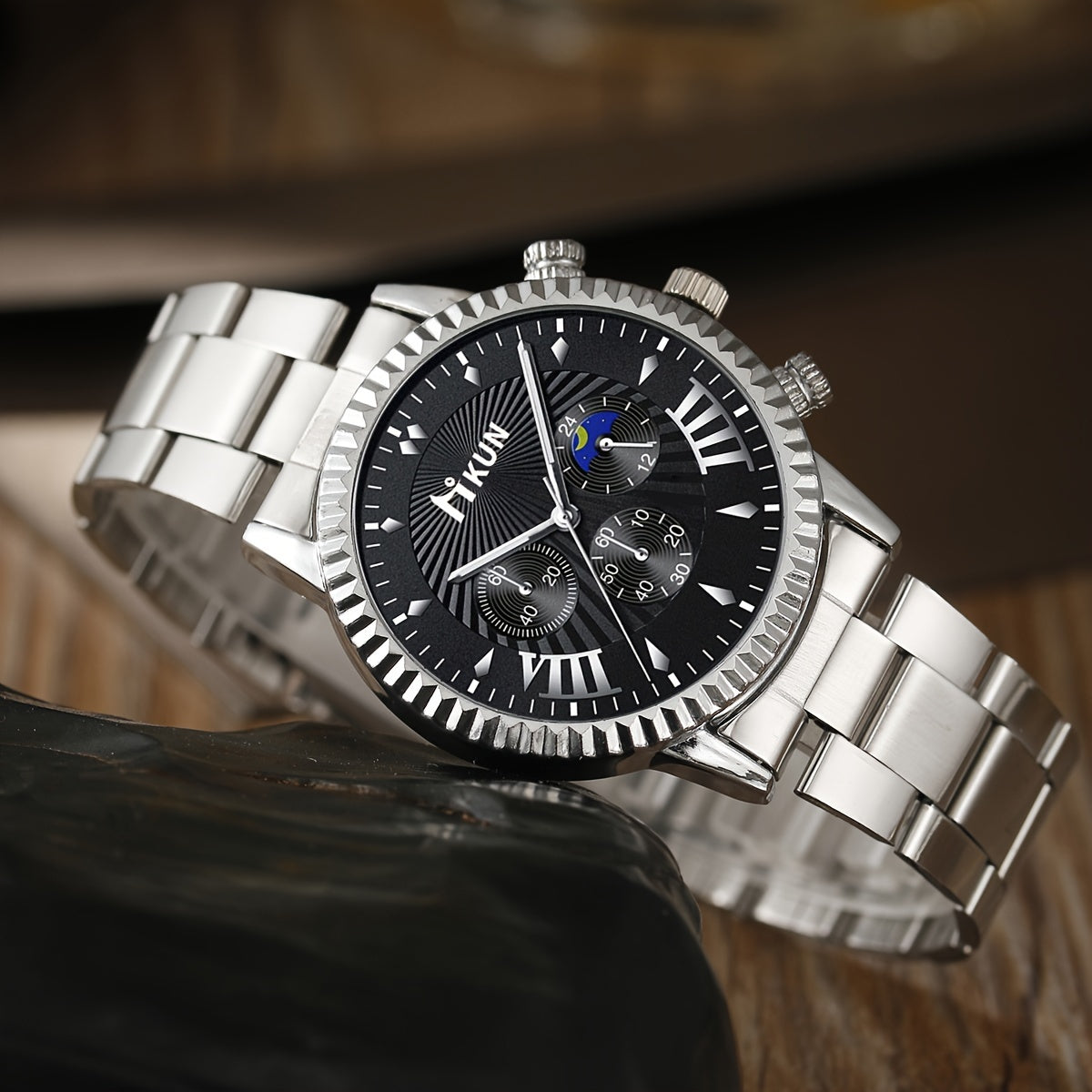 7-Piece Men’s Luxury Gift Set – Watch, Wallet, Belt, Sunglasses, Keychain, LED Light & Greeting Card with Gift Box – Perfect Birthday & Anniversary Present