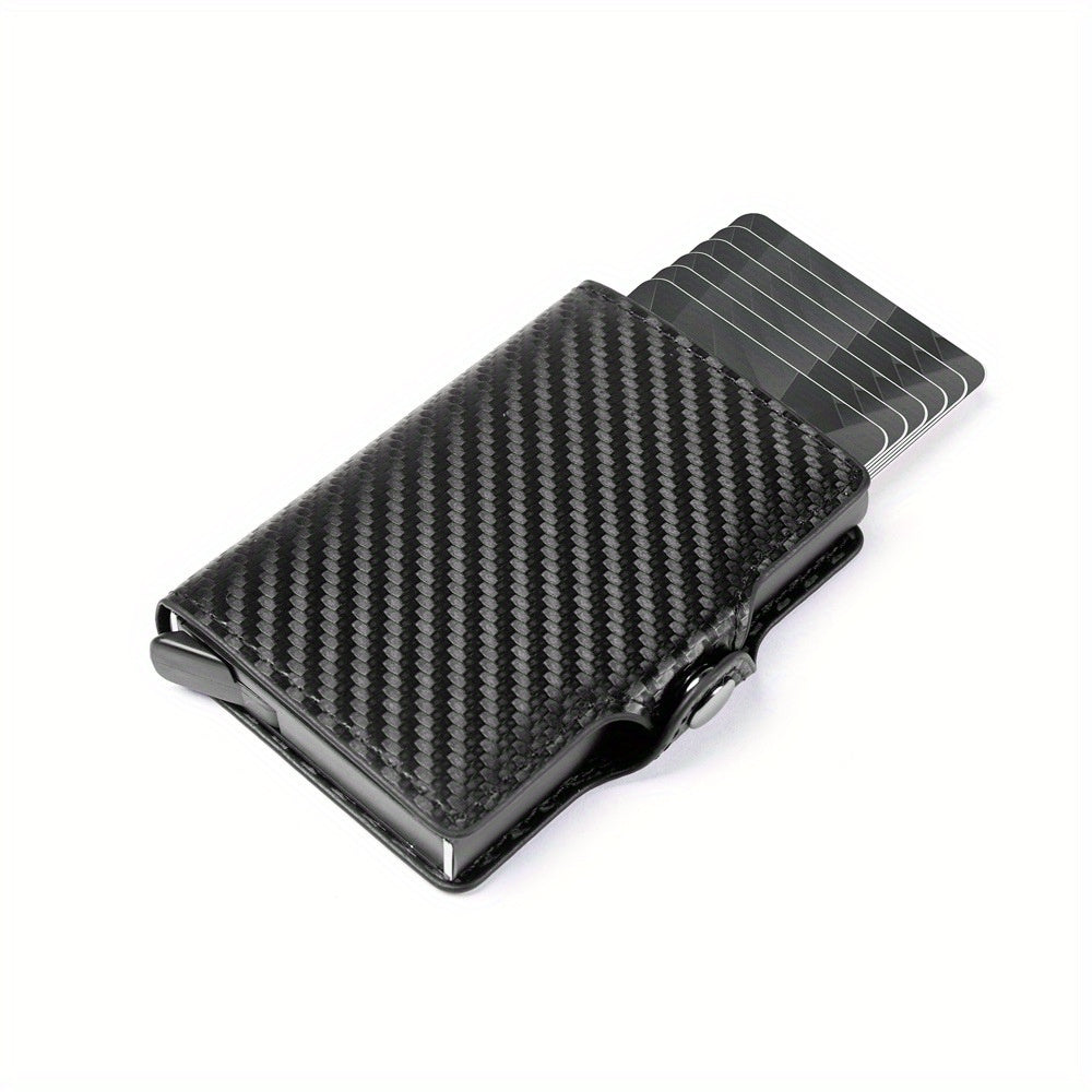 Premium Business Aluminum Alloy RFID Blocking Card Holder Men'S Wallet Large Capacity Card Case Minimalist Design Men'S RFID Aluminum Card Holder Wallet for 12 Cards