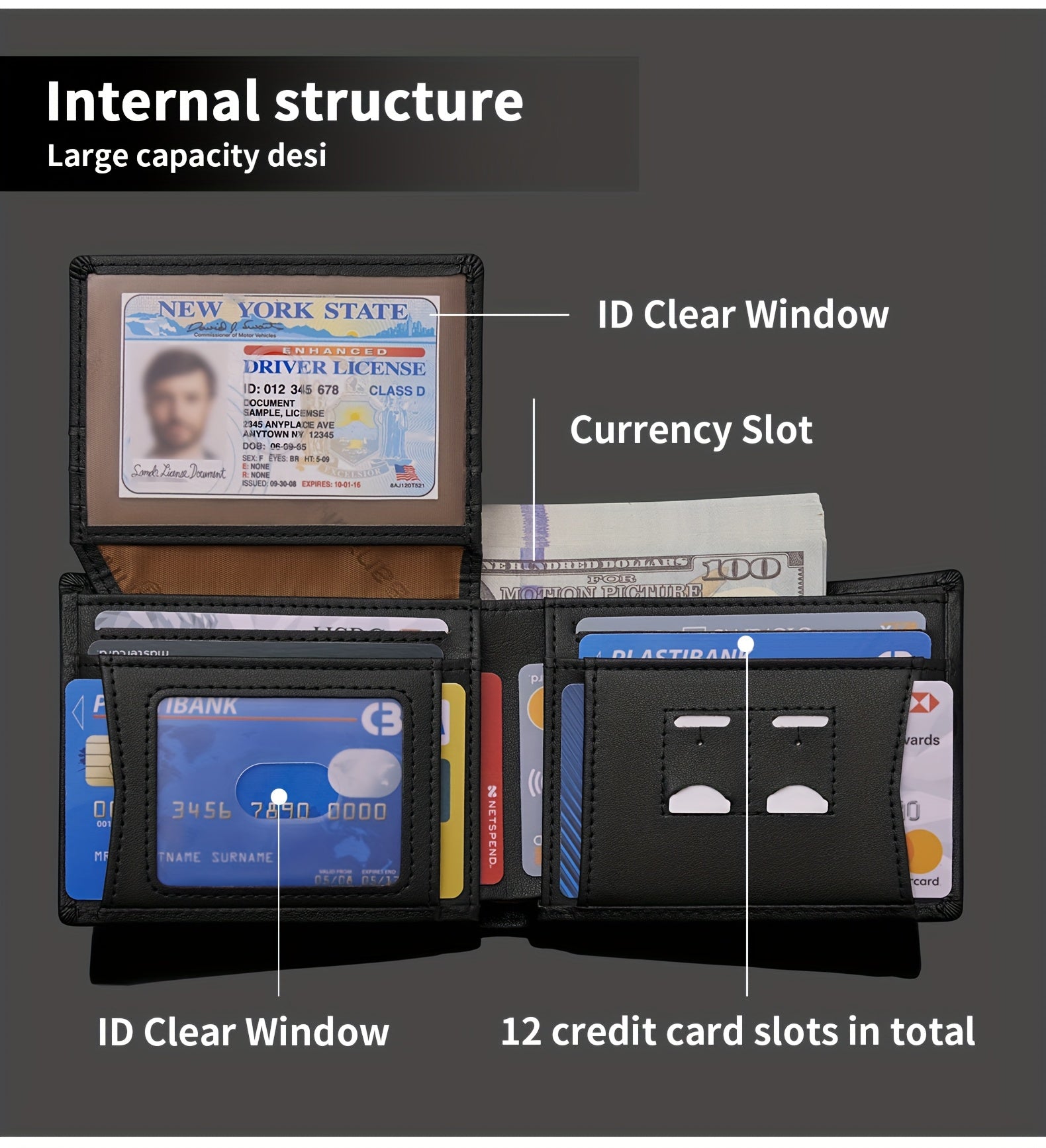 BANYANU Men’s Genuine Top-Grain Leather Wallet – Vintage RFID Blocking Large Capacity Wallet with 11 Card Slots, Perfect Father’s Day Gift