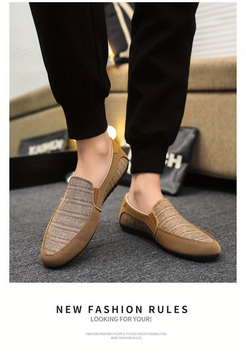 Men’s All-Season Lightweight Canvas Sneakers – Breathable Low-Top Casual Sport Shoes with Non-Slip Rubber Sole, Wear-Resistant & Comfortable for All-Day Walking