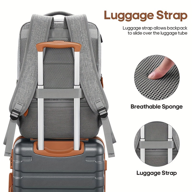 Luggage Sets 3pcs, Carry On Luggage 20 Inch With Spinner Wheels, PC Hardside Suitcase Set With TSA Lock, Durable Carry On Suitcase With Travel Backpack For Men Women