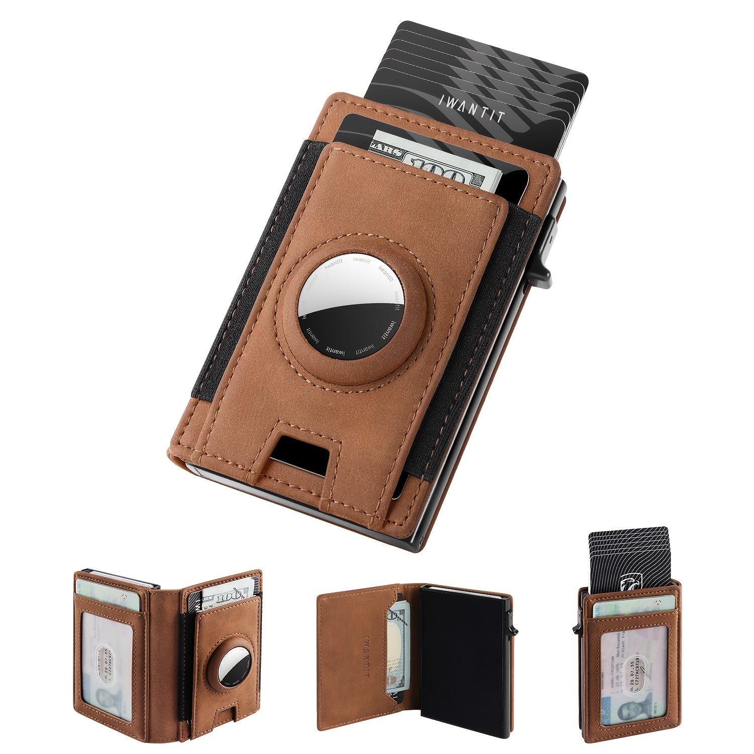 IWANTIT Slim RFID Blocking Card Wallet – Black Microfiber Large Capacity Unisex Credit Card Holder for Travel & Everyday Carry, Gift Box for Father’s Day, Independence Day & More