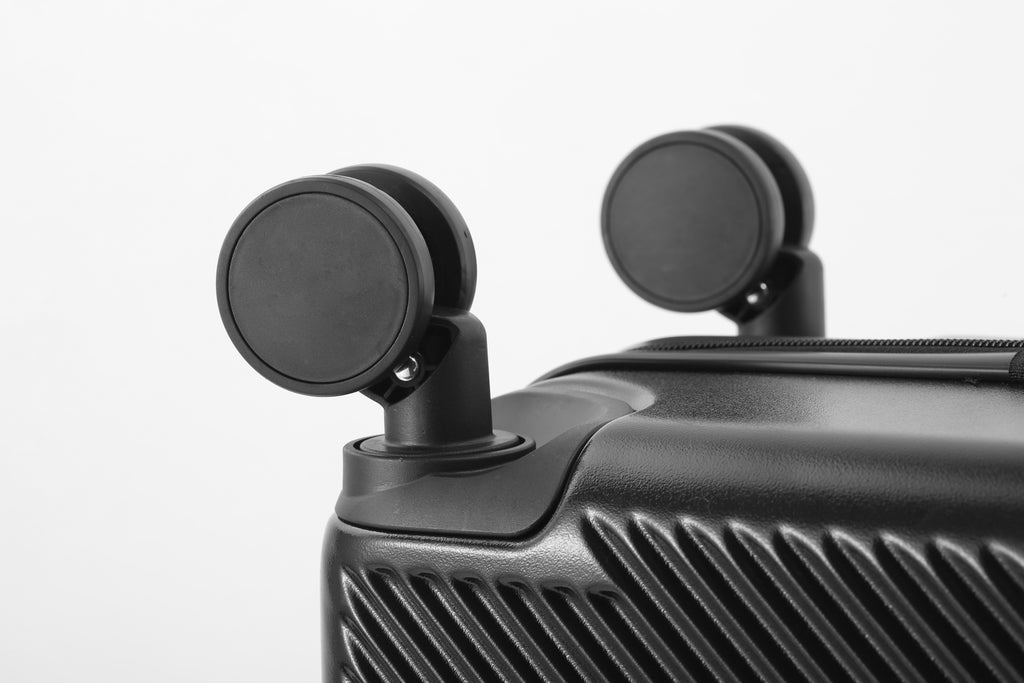 20" Hard Shell Carry-On Spinner Suitcase with TSA-Style Combination Lock – ABS+PC Lightweight Luggage with USB Port, Red & Black Travel Boarding Case for Daily Use