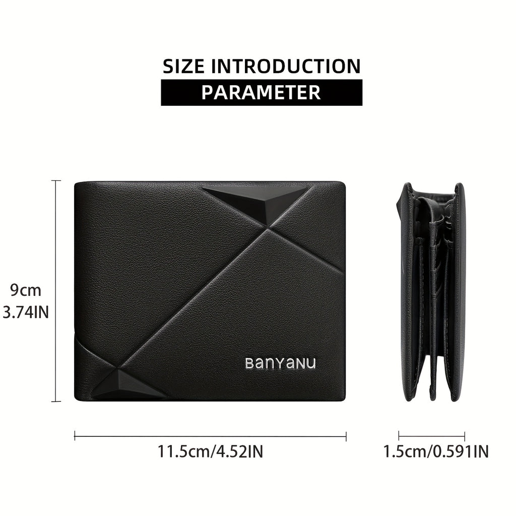 BANYANU Men’s Genuine Top-Grain Leather Wallet – Vintage RFID Blocking Large Capacity Wallet with 11 Card Slots, Perfect Father’s Day Gift